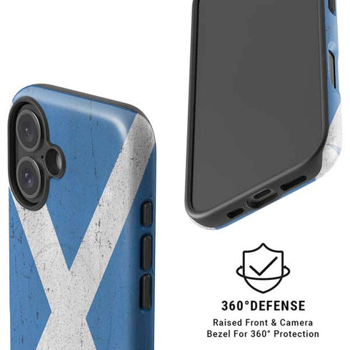 Scotland Flag Distressed iPhone 16 Plus Magsafe Impact Case